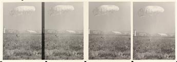 (PARACHUTE JUMP) A 200-foot roll featuring hundreds of consecutively printed photographs, following the sequence of a parachutists jum